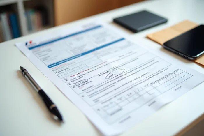 Vue rapprochée des documents nécessaires pour déclarer une carte grise perdue et obtenir un duplicata